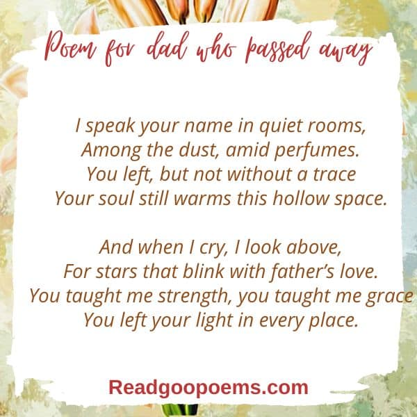 poem for dad who passed away