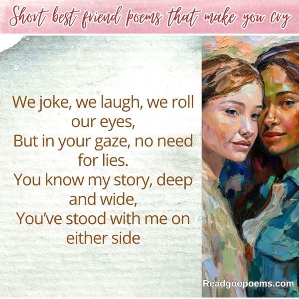 Short best friend poems that make you cry