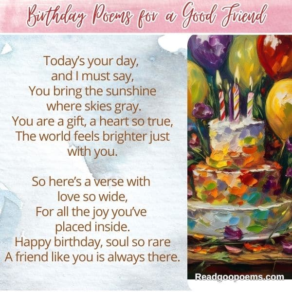 5 Birthday Poems for a Good Friend: Because Some Bonds Deserve it
